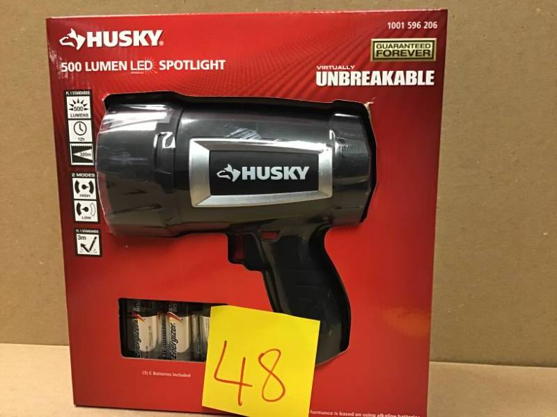 lot 48 image: Husky 500 Lumen LED Compact Unbreakable Spotlight not used