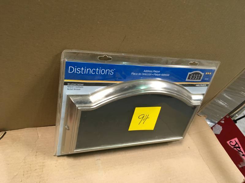 lot 94 image: NICKEL PLATED RECT. ADDRESS PLAQUE in like new condition