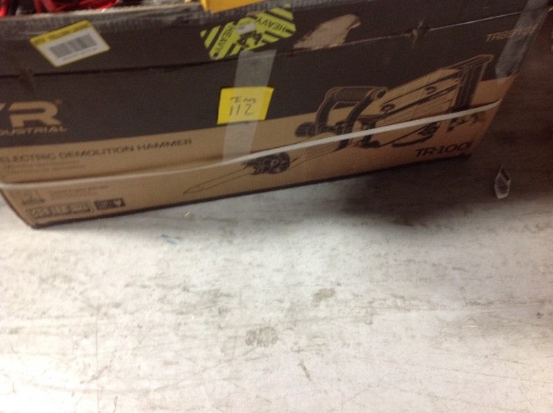 lot 112 image: TR Industrial 11 Amp 31 lbs. Demolition Jack Hammer in good conditions