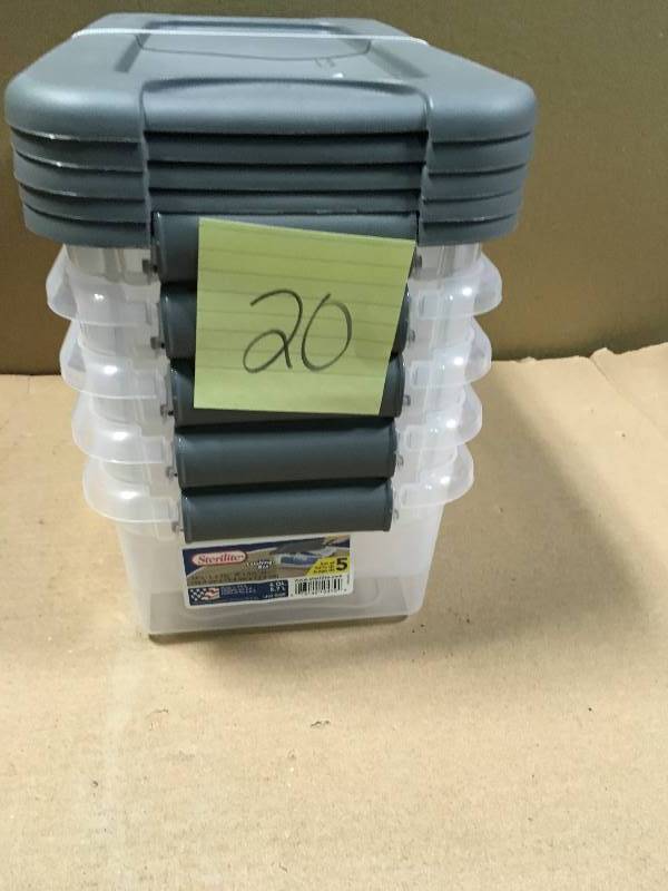 Sterilite 6-Qt. Latching Box (Set of 5) in working condition