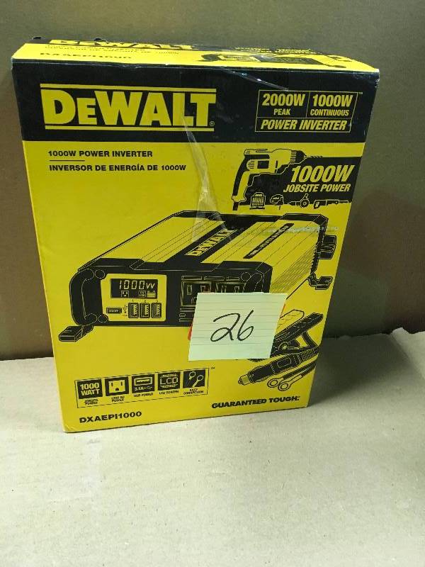DEWALT 1000-Watt Power Inverter in working condition