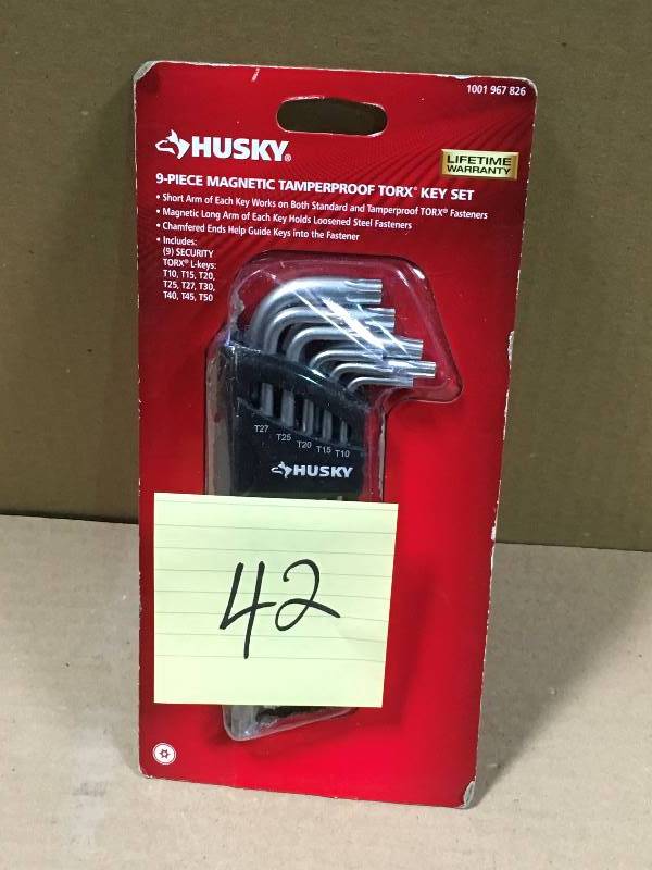 Husky Magnetic Tamperproof TORX L-Key Set (9-Piece)