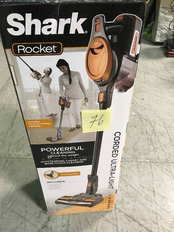 Shark Rocket Ultra-Light Upright Vacuum Cleaner Runs, brush head does not. in working condition