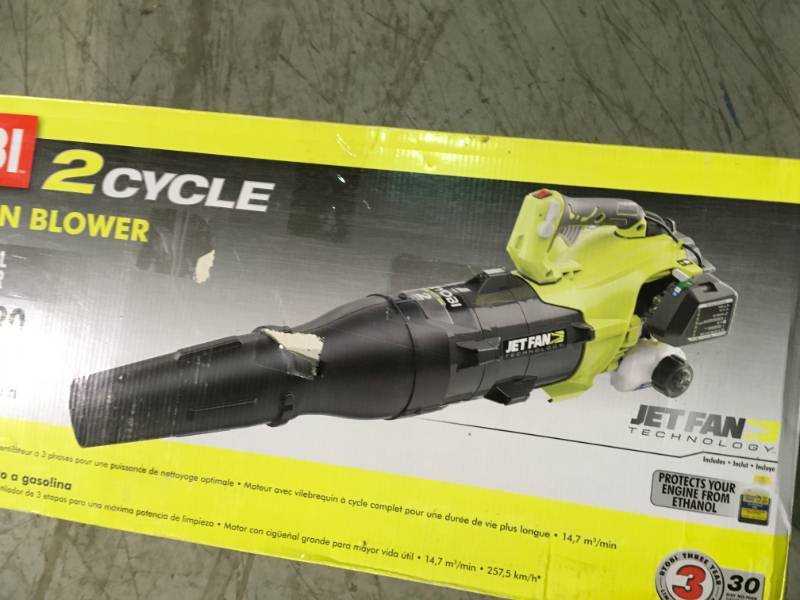 RYOBI 160 MPH 520 CFM 25cc Gas Jet Fan Blower in working condition