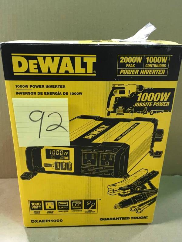 DEWALT 1000-Watt Power Inverter in working condition