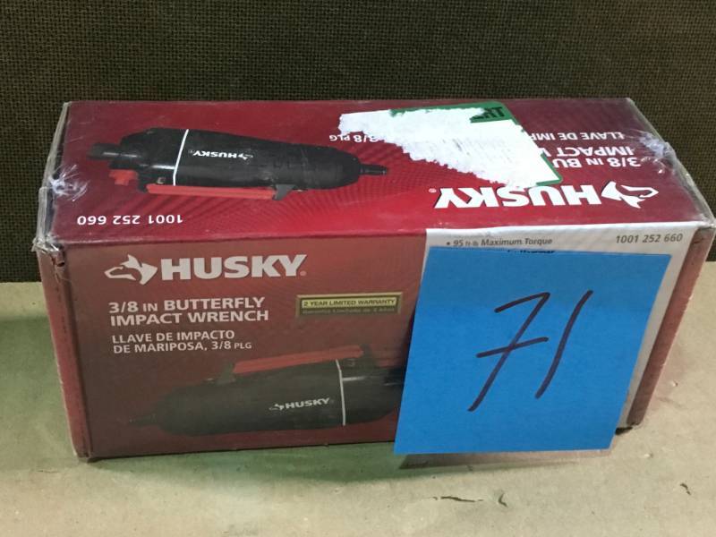 lot 71 image: Husky 38 in. Butterfly Impact Wrench in good working condition