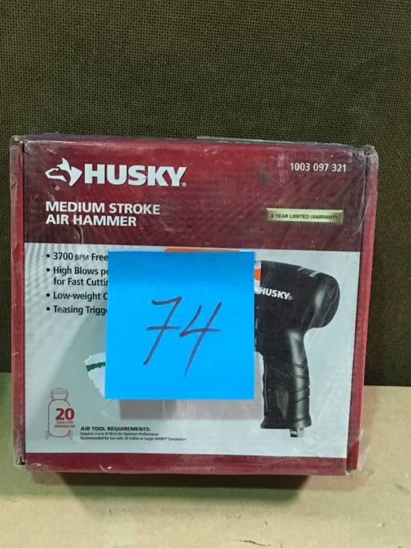 lot 74 image: Husky Medium Stroke Air Hammer in good working condition