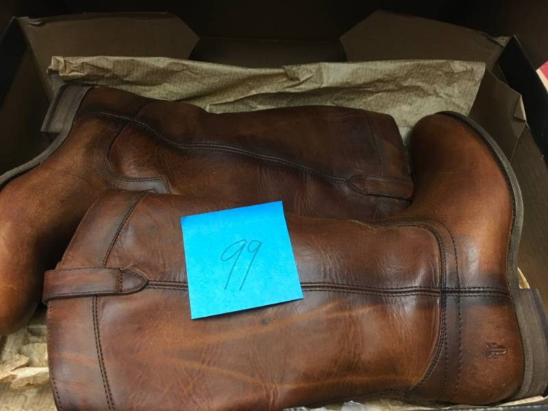 lot 99 image: FRYE Womens Melissa Pull-On Cognac Washed Oiled Vintage, 7 US not used