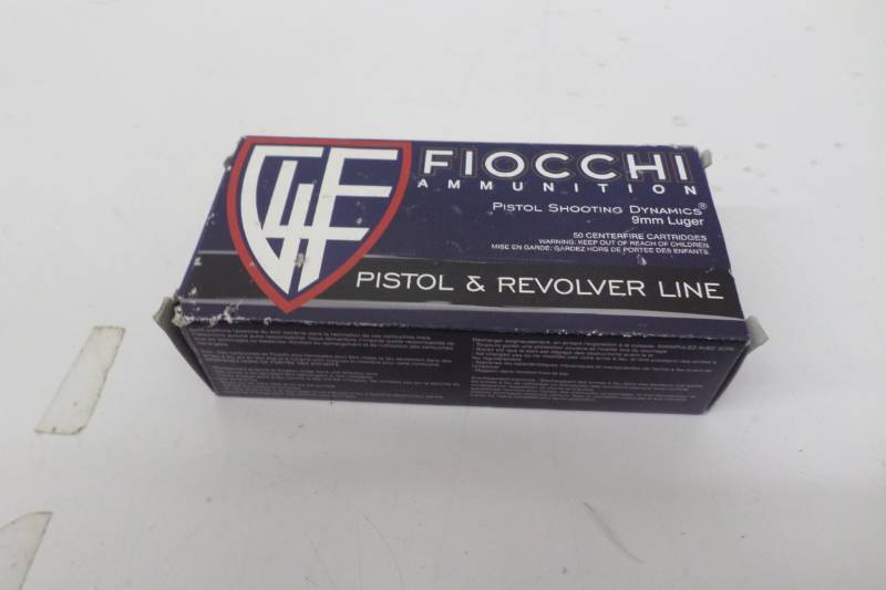 Fiocchi Pistol and Revolver Line 50 Centerfire Cartridges 9 MM Luger