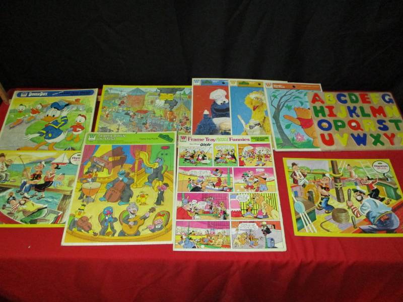 Disney Puzzles, Popeye, donald duck, and more