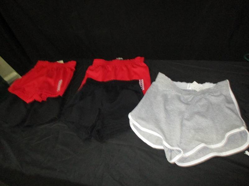 5 Pairs of shortstotal  2 kids small, 2kids  med and 1 adult Small