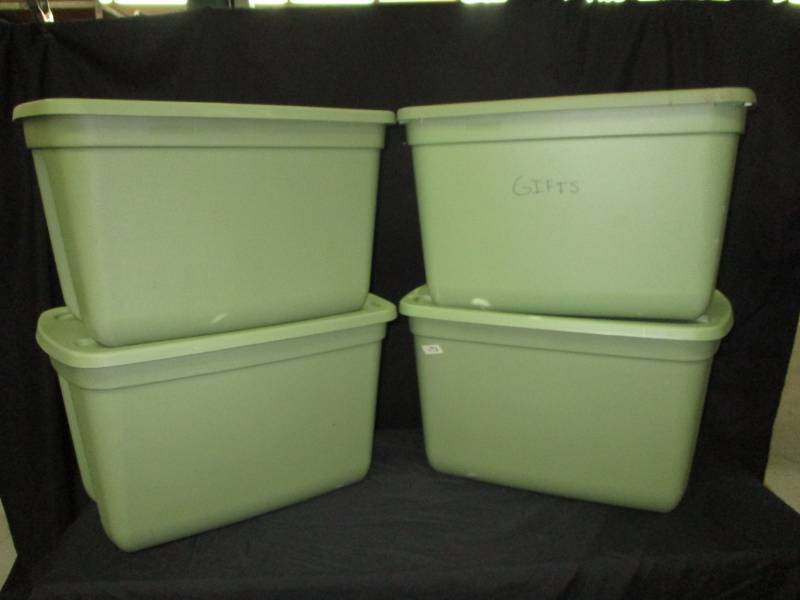 4-Qty 18 Gallon Tubs