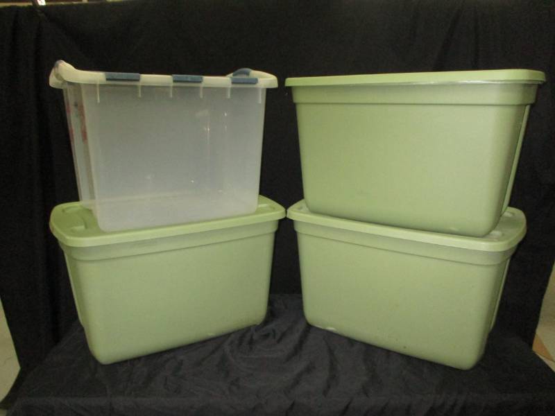 4-Qty 18 Gallon Tubs