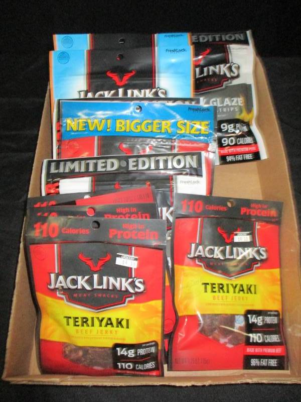 12 bags of beef jerkey 4 smaller
