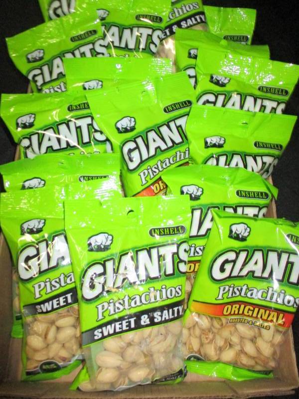 16 big bags of pistachios