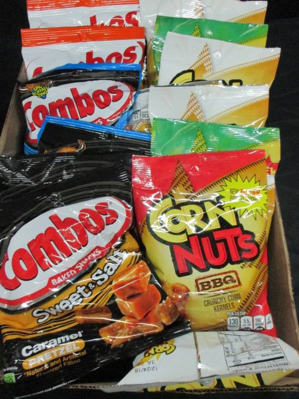 16 bags of Combos and cornnuts