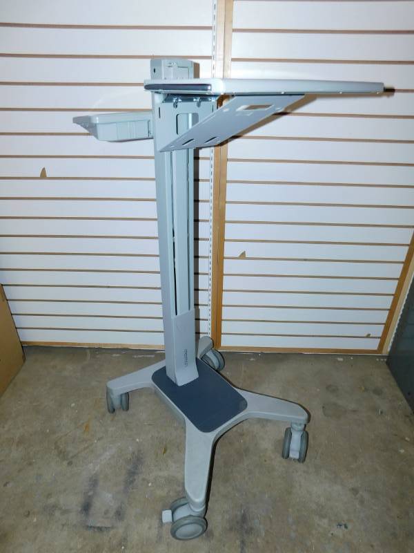 Ergotron Adjustable Sitting-Standing Work Station On Locking Casters