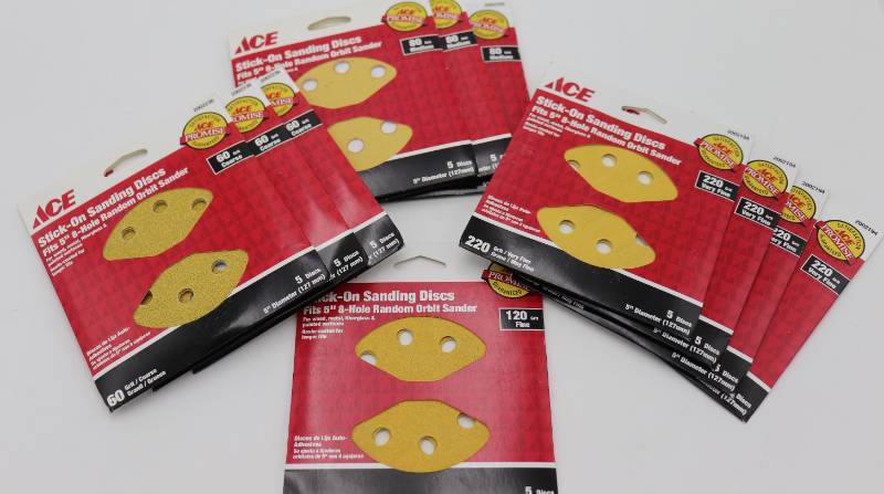 lot 36 image: 8hole Stick-on Sanding Discs