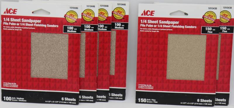 lot 37 image: Lot of 14 Sheet Sandpaper 100150 Grit