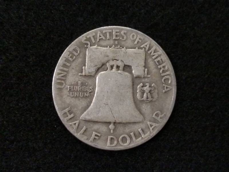 1949 S Franklin Silver Half Dollar...