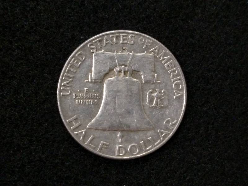 1952 D Franklin Silver Half Dollar...
