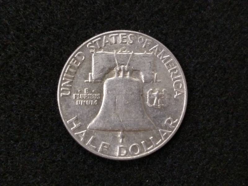 1953 D Franklin Silver Half Dollar...