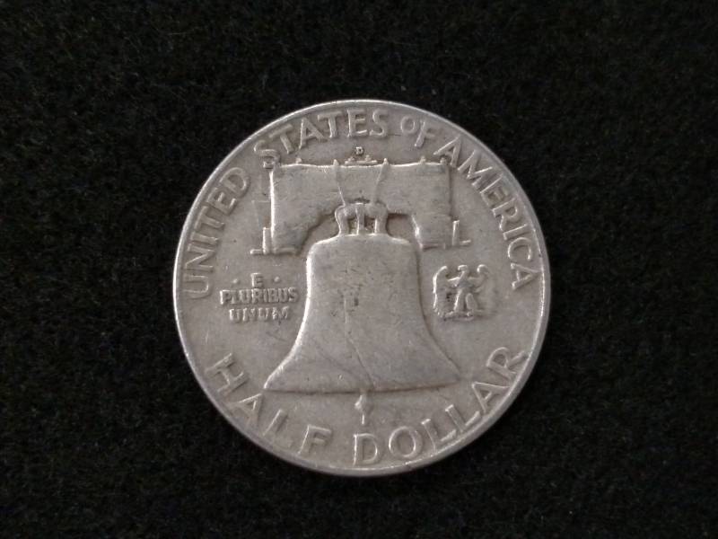 1954 D Franklin Silver Half Dollar...