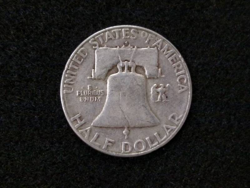 1954 S Franklin Silver Half Dollar...