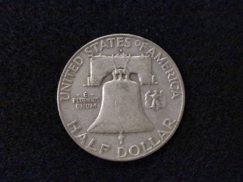 1957 D Franklin Silver Half Dollar...