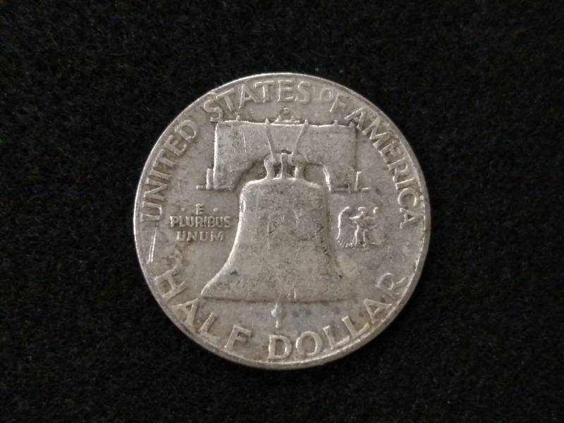 1958 D Franklin Silver Half Dollar...