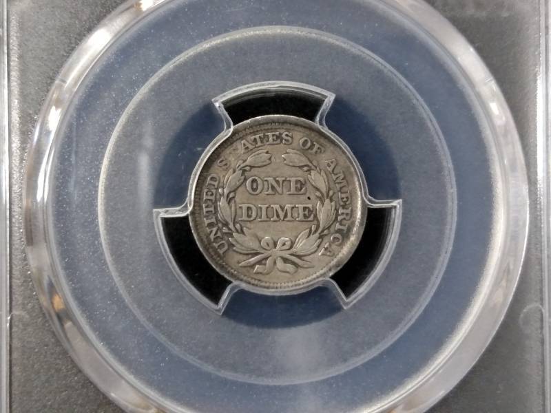 1857 PCGS VF Scratch Seated Liberty...