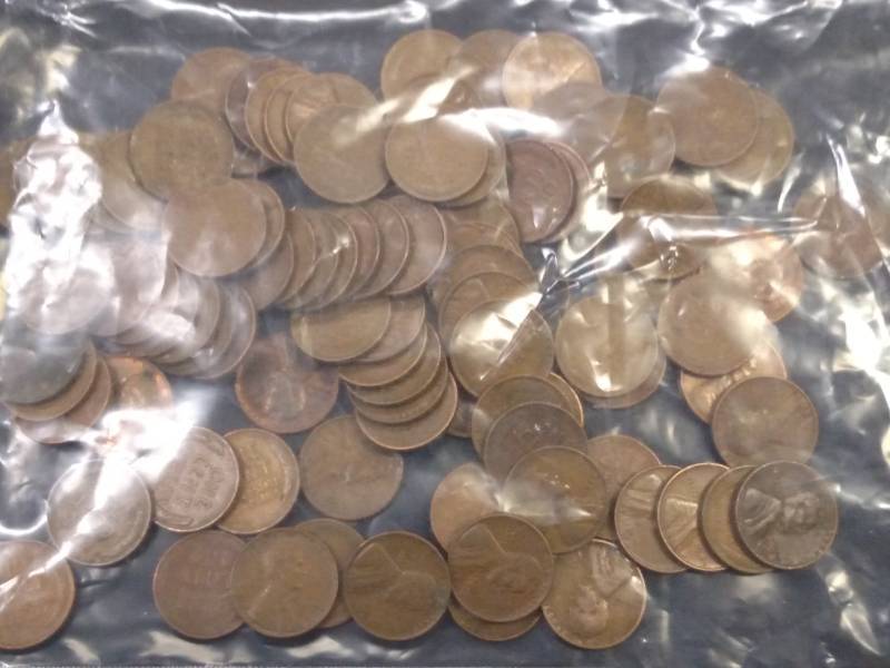 (100) Wheat Cents...
