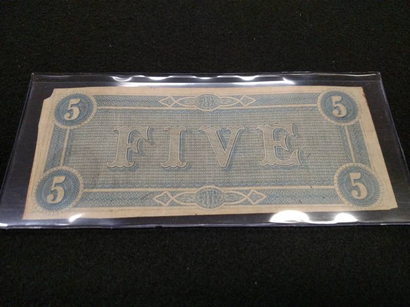 1864 Large Size Five Dollars The Co...