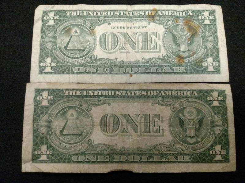 1935 D & 1957 B One Dollar Silver C...