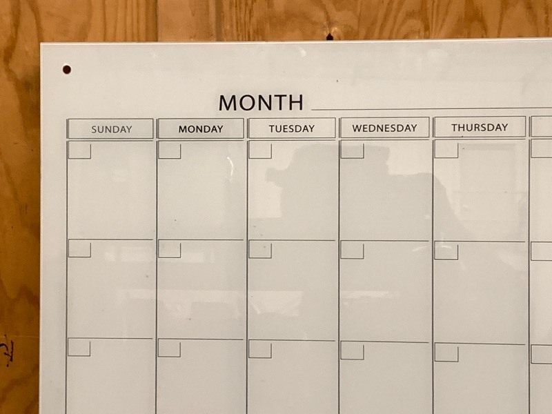 Quartet Glass-Faced Magnetic Dry-Erase Calendar