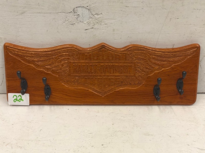 lot 22 image: Harley Davidson Coat Rack