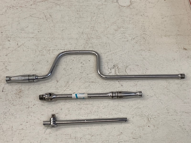 lot 27 image: (2) Snap-On Breaker Bars & (1) Snap-On Wrench