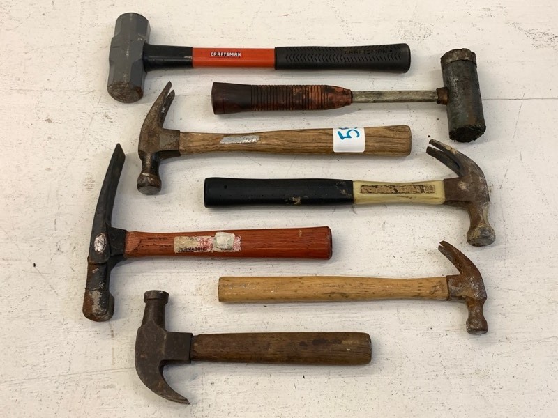lot 55 image: (7) Assorted Hammers