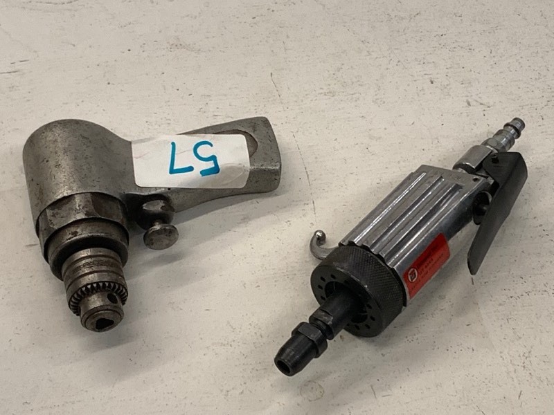 lot 57 image: (1) Pneumatic Grinder & (1) Pneumatic Drill