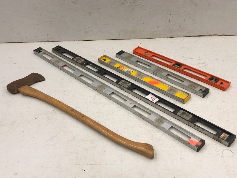 lot 26 image: (2) 4 Levels, (3) 2 Levels, (1) Axe