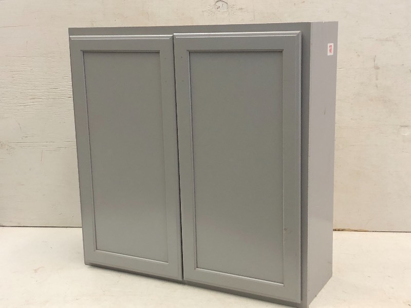lot 28 image: Wall-Hung Wooden Cabinet