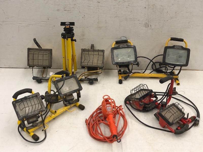 lot 31 image: Assorted Halogen Work Lights