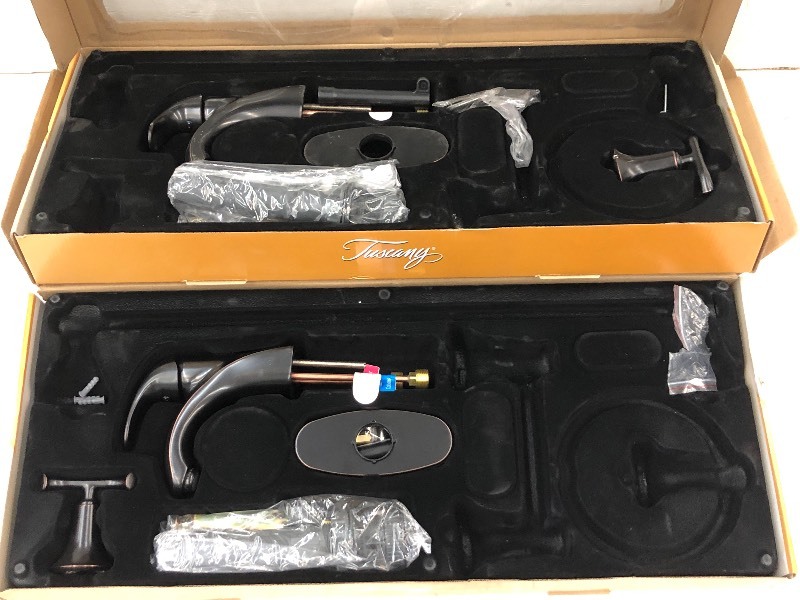 lot 36 image: (2) Tuscany Bathroom Faucet & Accessory Sets