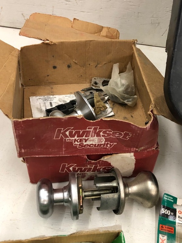 lot 70 image: Tote Of Hardware, Building Supplies, Etc