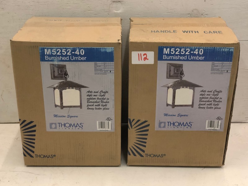 lot 112 image: (2) Unused Light Fixtures