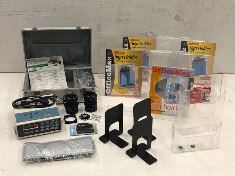 lot 117 image: Assorted Brochure Holders & IonCleanse System