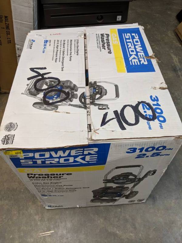 lot 400 image: PowerStroke 3100 PSI Gas Pressure Washer (AS IS - Missing Wand Attachment)