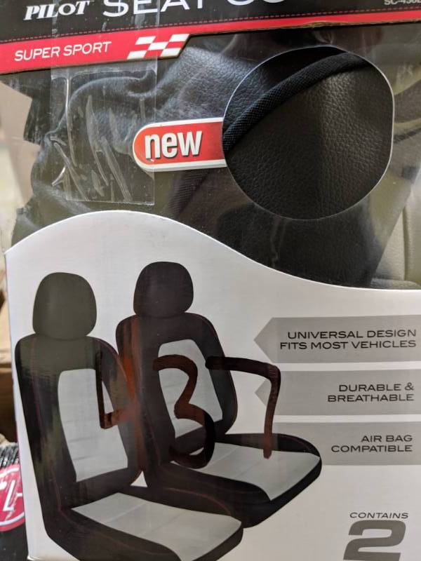 lot 437 image: Pilot Automotive Sport Seat Covers Pair