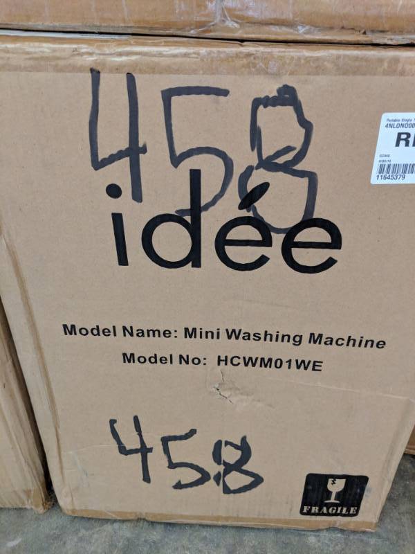 lot 458 image: Idee Portable Semi-Automatic Mini Washing Machine