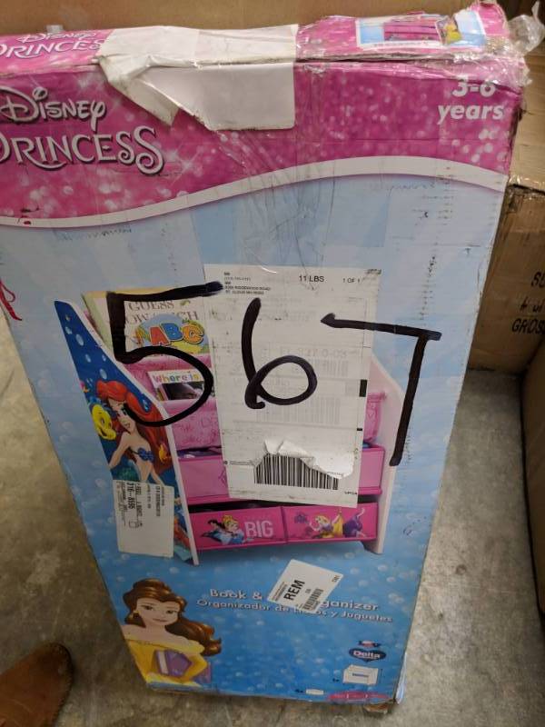 lot 567 image: Delta Disney Princess Book and Toy Organizer